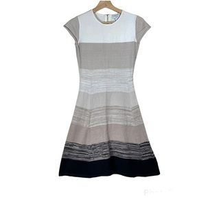 Carmen By Carmen Marc Valvo Sweater Dress Modal Blended Color Block Size XS